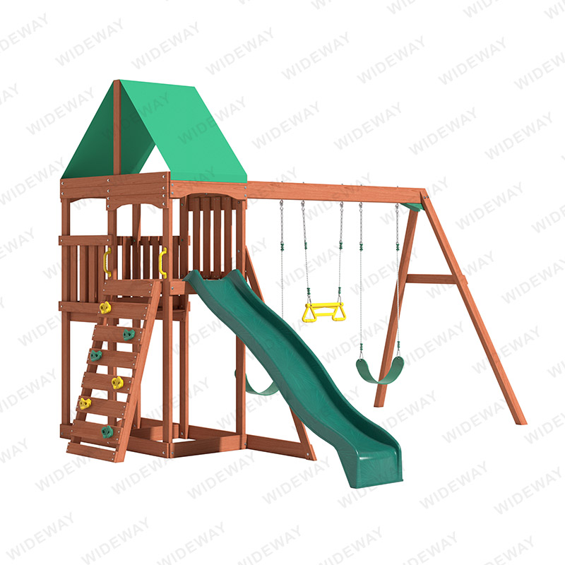 Playsets de madeira e conjuntos de balanço